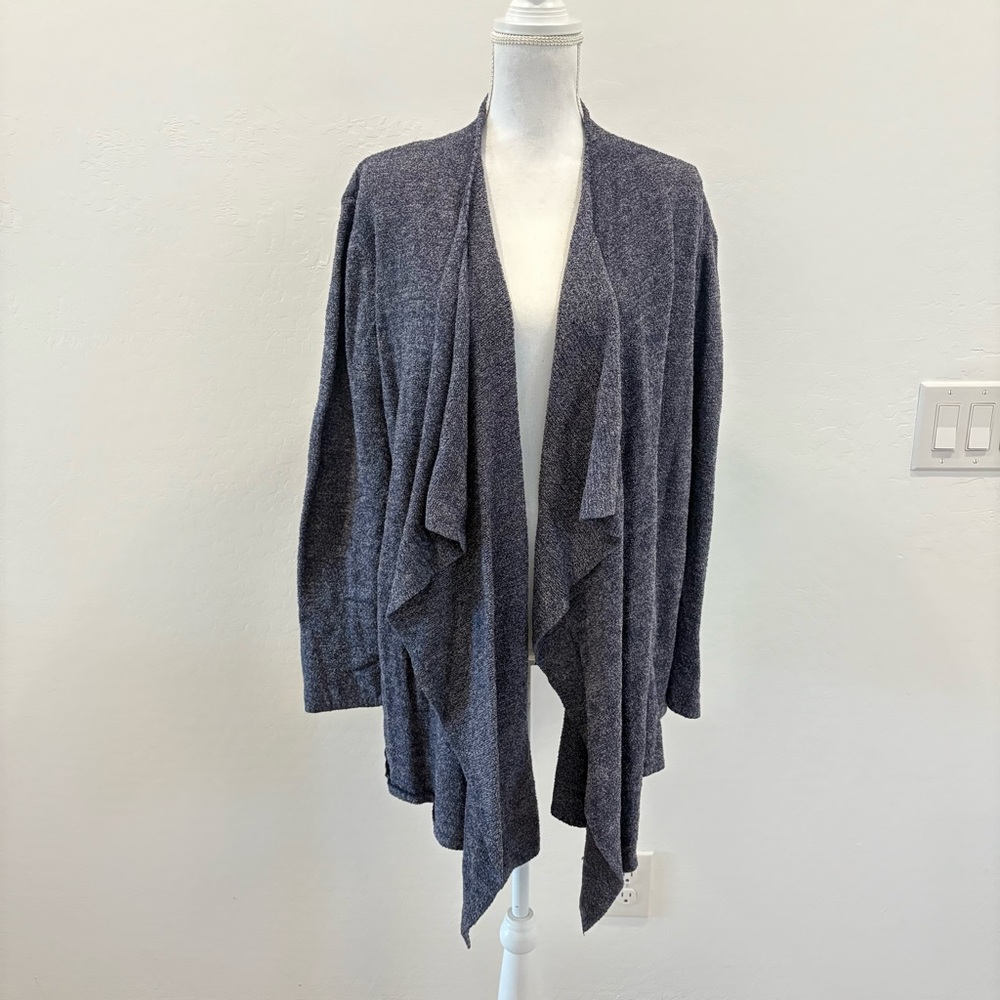 Barefoot Dreams Calypso Blue Wrap Cardigan Open Front Plus Size 2X Bamboo Cozy